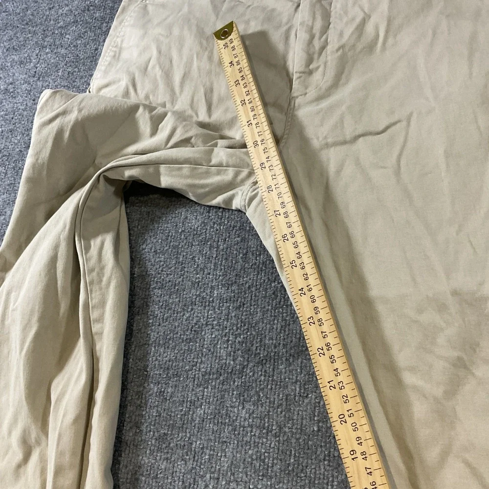 J.Crew Stretch Chino Pants Mens 35x30 Athletic Fit Khaki Tan Twill Trousers